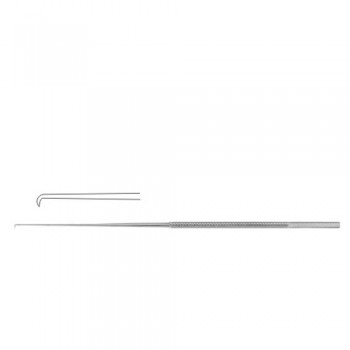 Rhoton Micro Hook Angled 90° - Semi-Sharp Stainless Steel, 18.5 cm - 7 1/4" Tip Size 2 mm